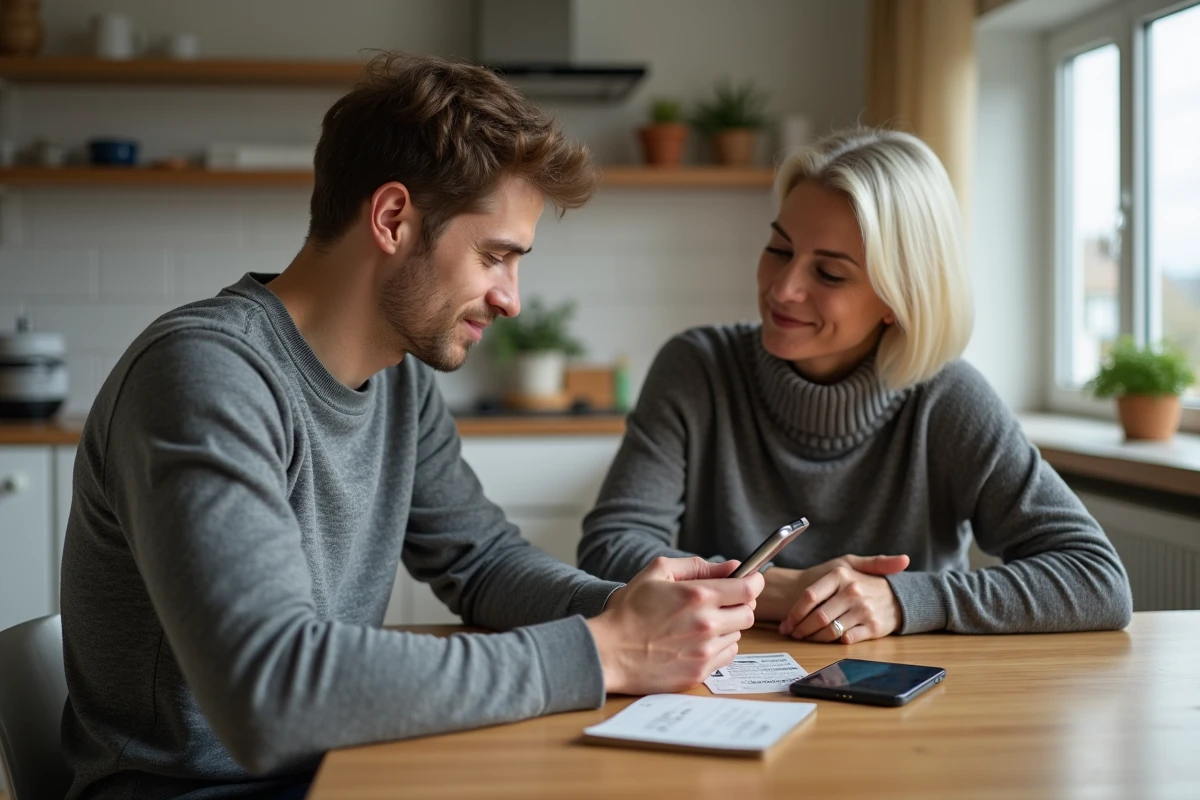 Jeune homme scannant son billet d